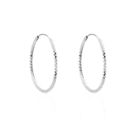 Histoire d'Or Créoles Argent Blanc Agathe* Boucles D'Oreilles|Boucles D'Oreilles Fantaisie