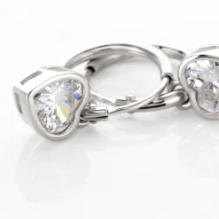 Histoire d'Or Créoles Argent Blanc Dahud Oxydes De Zirconium* Boucles D'Oreilles|Boucles D'Oreilles Fantaisie