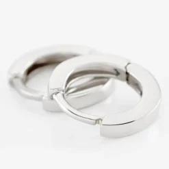 Hot Histoire d'Or Créoles Argent Blanc Eleanora