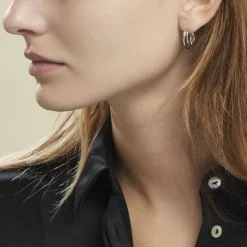 Online Histoire d'Or Créoles Argent Blanc Jukka