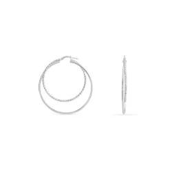 Online Histoire d'Or Créoles Argent Blanc Marjorie