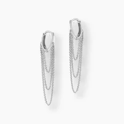 Histoire d'Or Créoles Argent Blanc Nissa