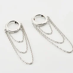 Histoire d'Or Créoles Argent Blanc Nissa