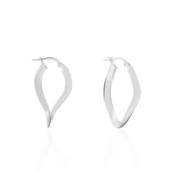 Histoire d'Or Créoles Argent Blanc Olivia* Boucles D'Oreilles|Boucles D'Oreilles Fantaisie