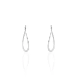 Online Histoire d'Or Créoles Argent Blanc Olivia