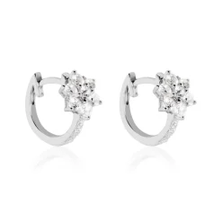 Histoire d'Or Créoles Argent Blanc Sanz Oxyde De Zirconium* Boucles D'Oreilles|Boucles D'Oreilles Fantaisie