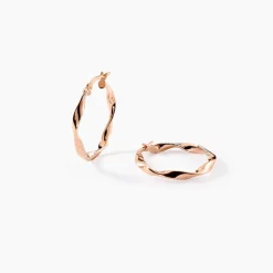 Histoire d'Or Créoles Argent Rose Alieno* Boucles D'Oreilles|Boucles D'Oreilles Fantaisie