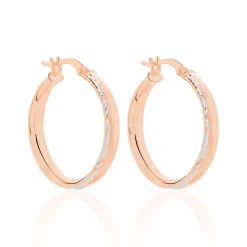 Histoire d'Or Créoles Argent Rose Ava* Boucles D'Oreilles|Boucles D'Oreilles Fantaisie