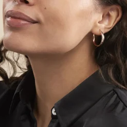 Histoire d'Or Créoles Argent Rose Ava* Boucles D'Oreilles|Boucles D'Oreilles Fantaisie