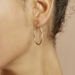 Histoire d'Or Créoles Argent Rose Olympia* Boucles D'Oreilles|Boucles D'Oreilles Fantaisie