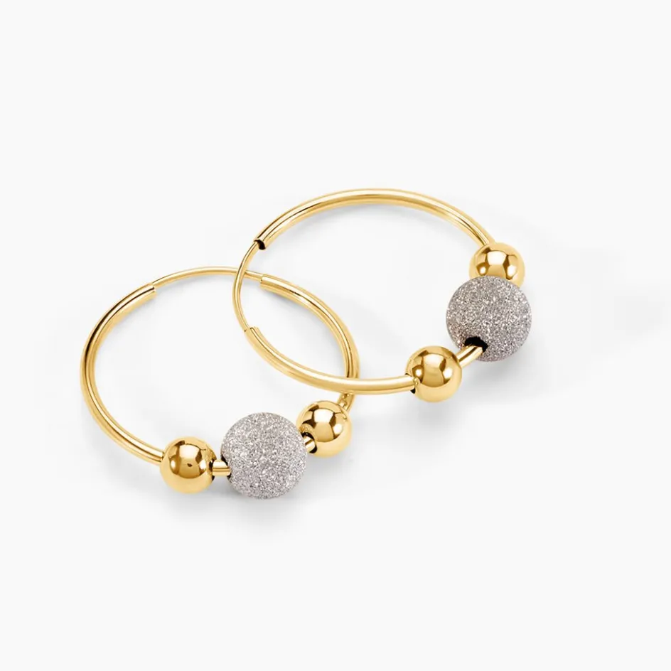 Hot Histoire d'Or Créoles Ariel Or Bicolore