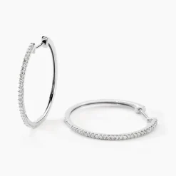 Best Histoire d'Or Créoles Aryanna Rondes or blanc diamant