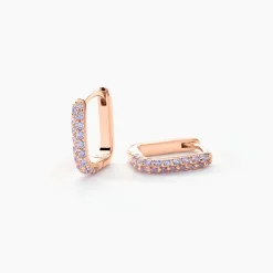 Histoire d'Or Créoles Aselya Argent Rose Oxyde De Zirconium* Boucles D'Oreilles|Boucles D'Oreilles Fantaisie