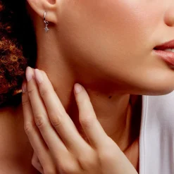 Histoire d'Or Créoles Astre Precieux Argent Blanc Oxyde De Zirconium* Boucles D'Oreilles|Boucles D'Oreilles Fantaisie