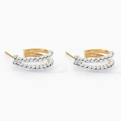 Histoire d'Or Créoles Atallah Or Jaune Strass* Boucles D'Oreilles|Boucles D'Oreilles Créoles