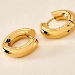 Histoire d'Or Créoles Atika Acier Jaune* Boucles D'Oreilles|Boucles D'Oreilles Fantaisie