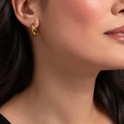 Histoire d'Or Créoles Atika Acier Jaune* Boucles D'Oreilles|Boucles D'Oreilles Fantaisie