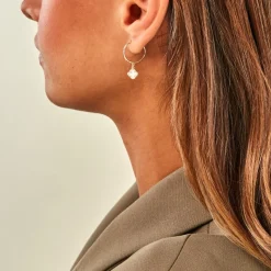 Histoire d'Or Créoles Bahman Or Jaune Nacre* Boucles D'Oreilles|Boucles D'Oreilles Créoles