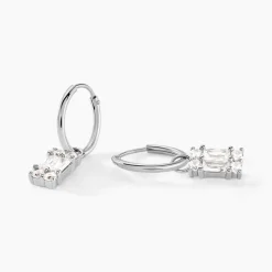 Histoire d'Or Créoles Baroque Party Argent Blanc Oxyde De Zirconium* Boucles D'Oreilles|Boucles D'Oreilles Fantaisie