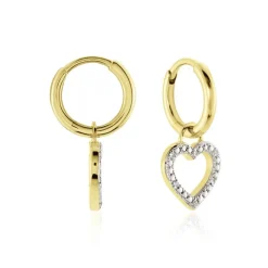 Histoire d'Or Créoles Belitana Or Jaune Diamant* Boucles D'Oreilles|Boucles D'Oreilles Créoles