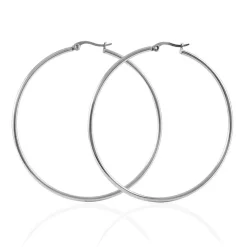 Discount Histoire d'Or Créoles Carmela Acier Blanc