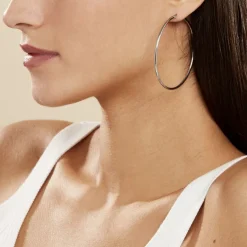 Discount Histoire d'Or Créoles Carmela Acier Blanc