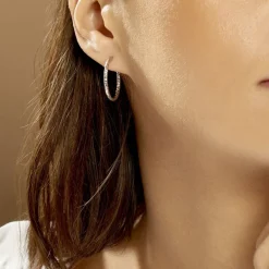 New Histoire d'Or Créoles Cayla or blanc