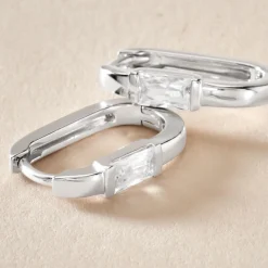 Histoire d'Or Créoles Celyn Argent Rhodié Oxyde De Zirconium* Boucles D'Oreilles|Boucles D'Oreilles Fantaisie