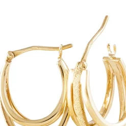 Outlet Histoire d'Or Créoles Clarette Plaqué Or Jaune