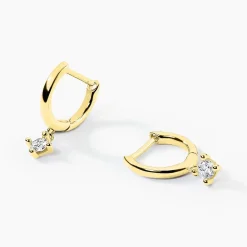 Histoire d'Or Créoles Claud Or Jaune Diamant Synthétique* Boucles D'Oreilles|Boucles D'Oreilles Créoles