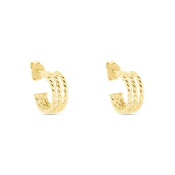 Histoire d'Or Créoles Clematine Or Jaune* Boucles D'Oreilles|Boucles D'Oreilles Créoles