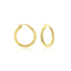 Histoire d'Or Créoles Clematis Or Jaune* Boucles D'Oreilles|Boucles D'Oreilles Créoles