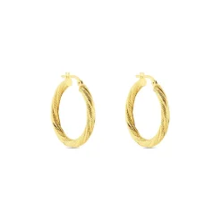 Histoire d'Or Créoles Clematis Or Jaune* Boucles D'Oreilles|Boucles D'Oreilles Créoles