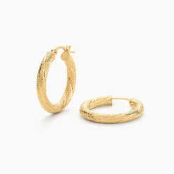 Histoire d'Or Créoles Clematis Or Jaune* Boucles D'Oreilles|Boucles D'Oreilles Créoles