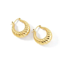 Discount Histoire d'Or Créoles Clive Acier Doré