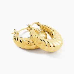 Discount Histoire d'Or Créoles Clive Acier Doré