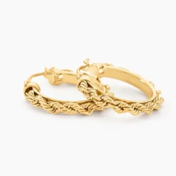 Histoire d'Or Créoles Cordeline Or Jaune* Boucles D'Oreilles|Boucles D'Oreilles Créoles