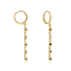 Clearance Histoire d'Or Créoles Céphée Plaqué Or Doré Oxyde De Zirconium