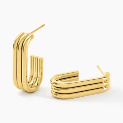 Histoire d'Or Créoles Dafnie Acier Jaune* Boucles D'Oreilles|Boucles D'Oreilles Fantaisie