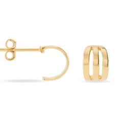 Hot Histoire d'Or Créoles Dally Plaqué Or Jaune