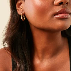 Histoire d'Or Créoles Deniece Or Jaune* Boucles D'Oreilles|Boucles D'Oreilles Créoles