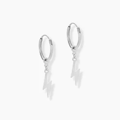 Histoire d'Or Créoles Diakha Argent Blanc* Boucles D'Oreilles|Boucles D'Oreilles Fantaisie