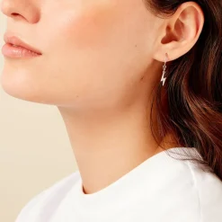 Histoire d'Or Créoles Diakha Argent Blanc* Boucles D'Oreilles|Boucles D'Oreilles Fantaisie