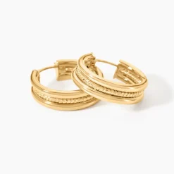 Histoire d'Or Créoles Dionysios Or Jaune* Boucles D'Oreilles|Boucles D'Oreilles Créoles