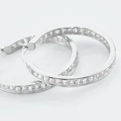 Clearance Histoire d'Or Créoles Django Argent Blanc Oxyde De Zirconium