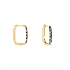 Histoire d'Or Créoles Domingo Plaqué Or Jaune Spinelle Synthétique* Boucles D'Oreilles|Boucles D'Oreilles Créoles