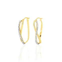 Online Histoire d'Or Créoles Domitilla Or Jaune Strass