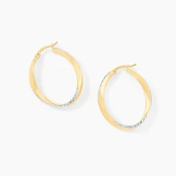 Histoire d'Or Créoles Doralynne Or Bicolore* Boucles D'Oreilles|Boucles D'Oreilles Créoles