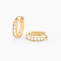 Histoire d'Or Créoles Doryne Plaqué Or Jaune Oxyde De Zirconium* Boucles D'Oreilles|Boucles D'Oreilles Fantaisie