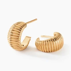 Histoire d'Or Créoles Dune Plaqué Or Doré* Boucles D'Oreilles|Boucles D'Oreilles Fantaisie